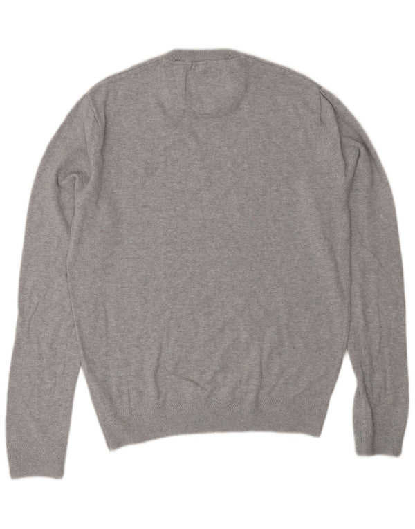 Jack Wills Dame sweater med rund hals, UK 14 Medium Grey Flecked Bomuld