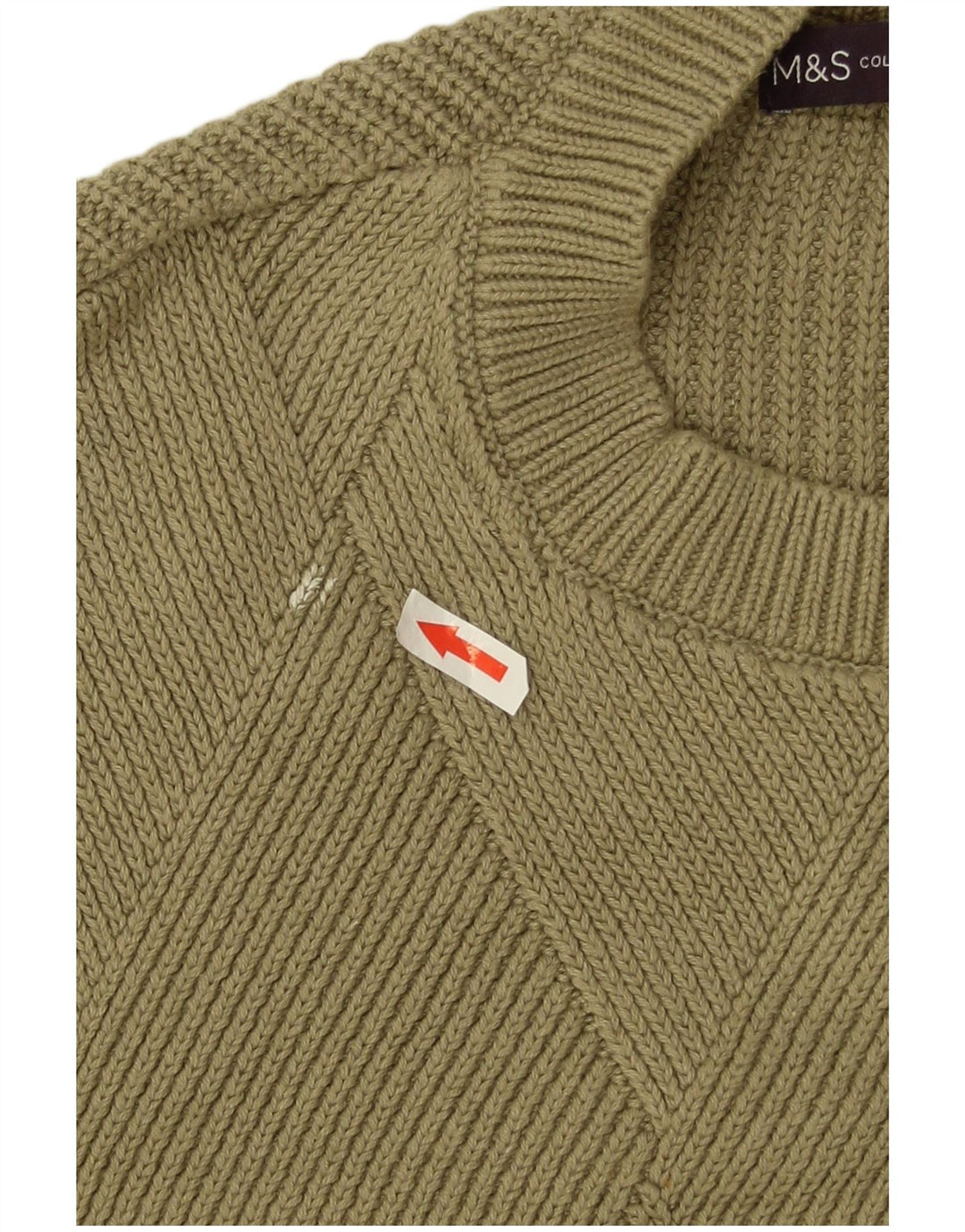 Marks & Spencer Dame sweater med rund hals DK 14 Medium Khaki