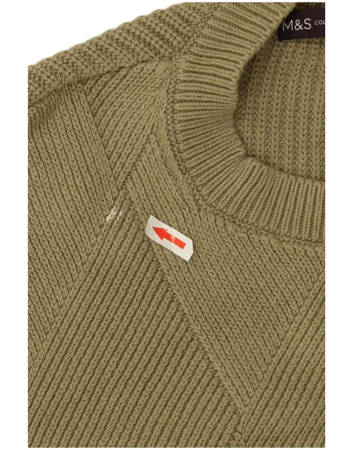 Marks & Spencer Dame sweater med rund hals DK 14 Medium Khaki