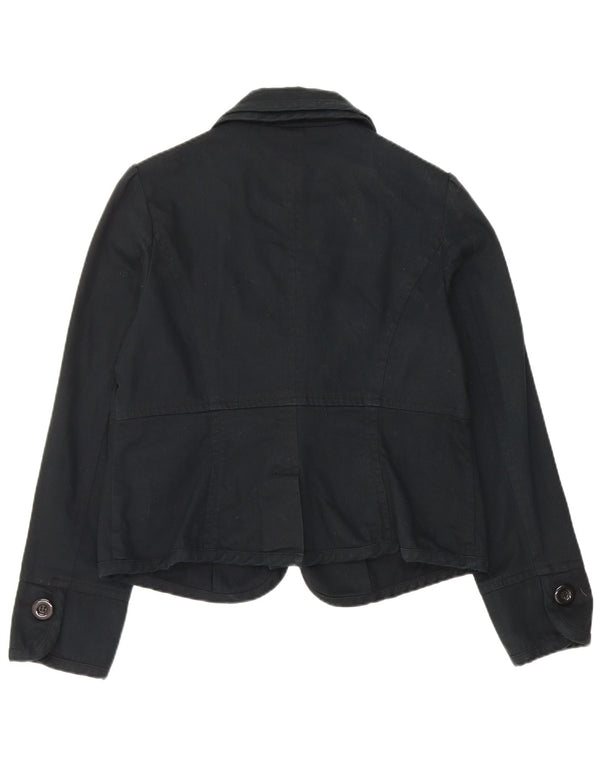 Monsoon Dame 1 Knap Blazer Jakke UK 16 Stor Marineblå Bomuld