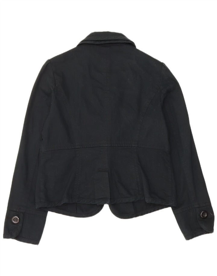 Monsoon Dame 1 Knap Blazer Jakke UK 16 Stor Marineblå Bomuld