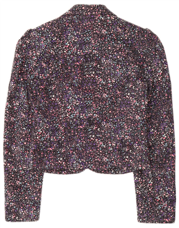 Monsoon Womens Crop 1-knap blazerjakke UK 8 Small Multicolored Floral