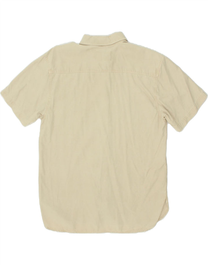 JOOP Mens Short Sleeve Shirt Large Beige Lyocell Vintage Joop and Second-Hand Joop from Messina Hembry 