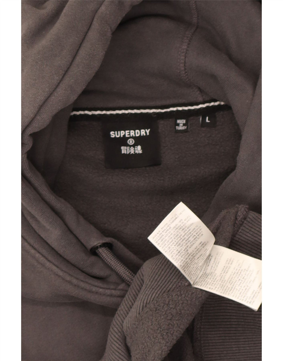 Superdry Grafisk hættetrøje til mænd, stor grå bomuld