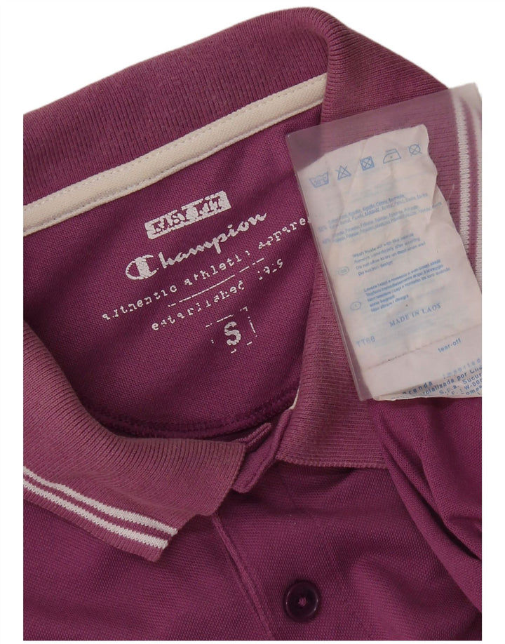 CHAMPION Herre Easy Fit Polo Shirt Lille lilla bomuld