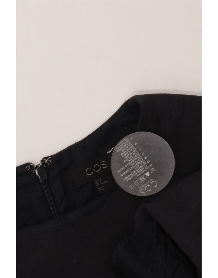 Cos Langærmet A-line kjole til kvinder EU 38 Medium Navy Blue Polyester