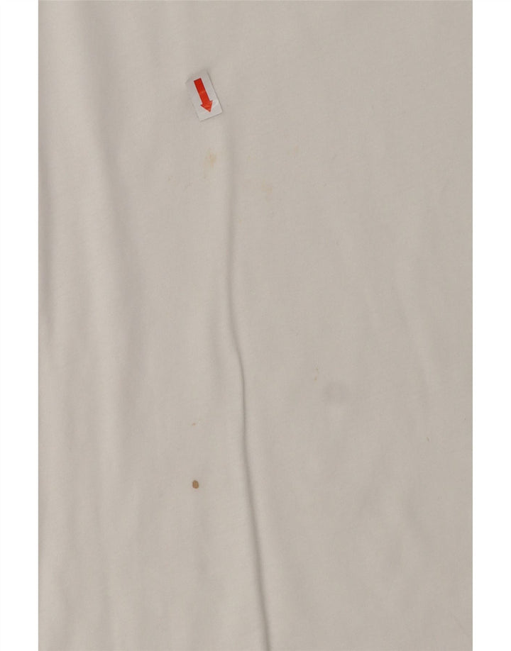 LEVI'S Dame Grafisk T-Shirt Top UK 12 Medium White