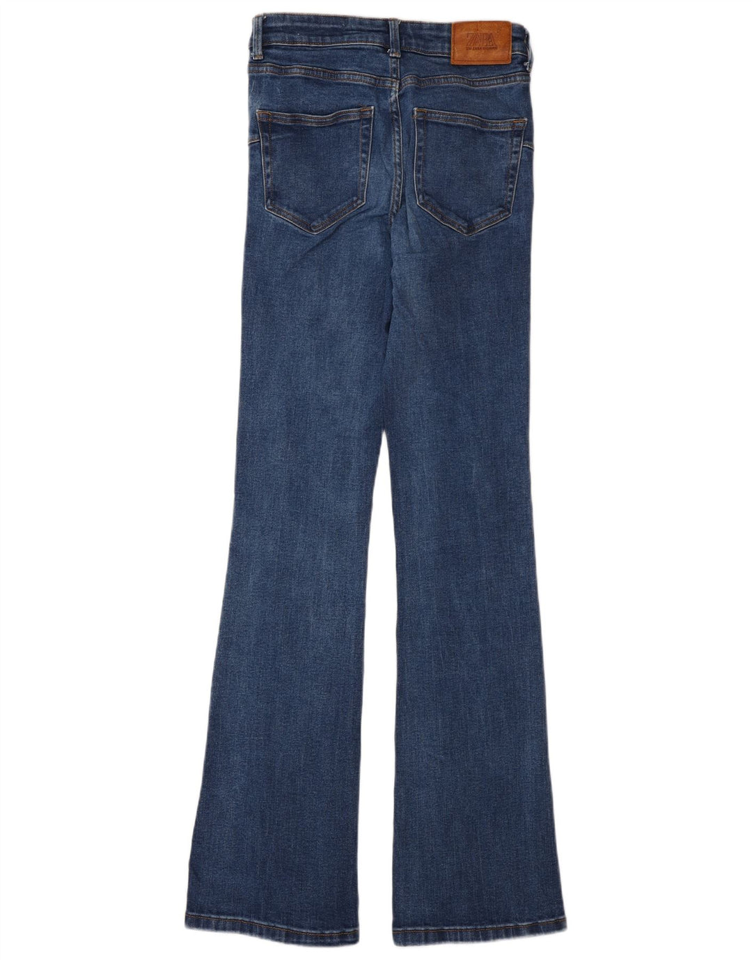 Zara Dame Flared Jeans EU 34 2XS W24 L32 Blå Bomuld