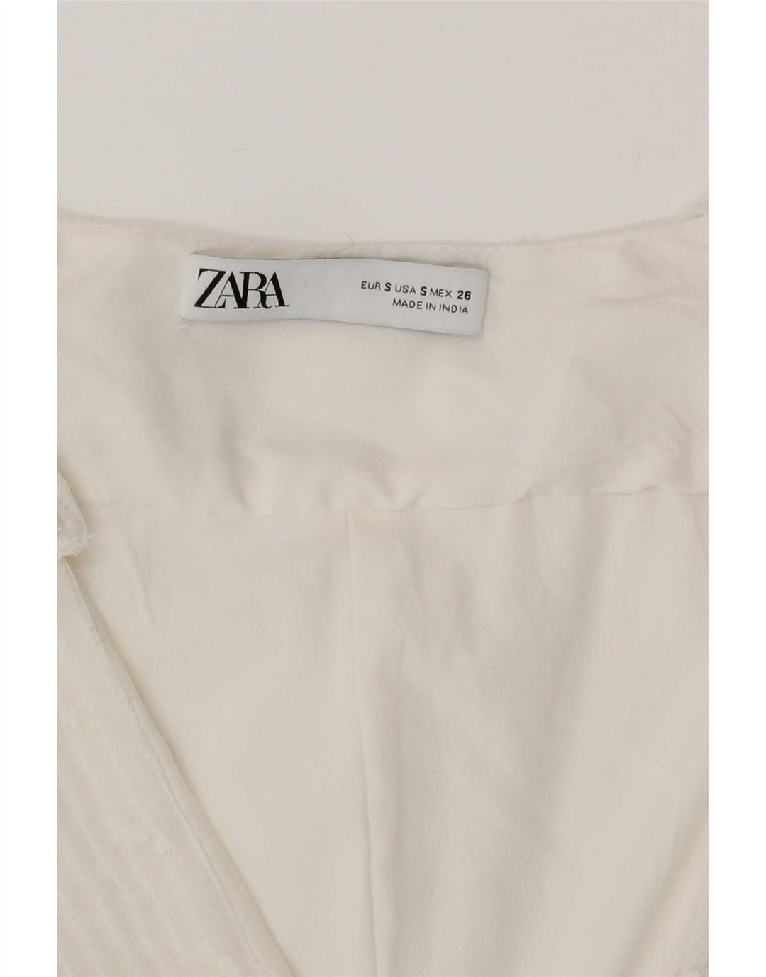 Zara Dame Langærmet Empire Dress UK 10 Small White