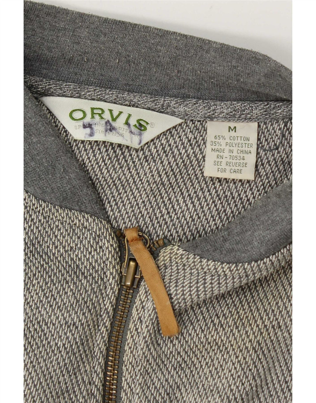 Orvis Træningsdragt til mænd, topjakke, mellemgrå bomuld