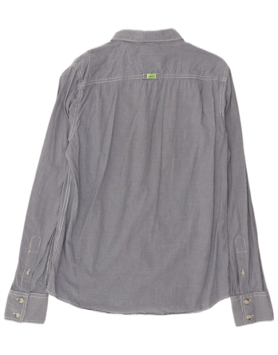 Superdry Herreskjorte Medium Navy Blue Gingham Cotton