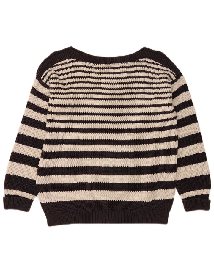 Marks & Spencer Dame Boat Neck Jumper Sweater UK 14 Medium Navy Blue