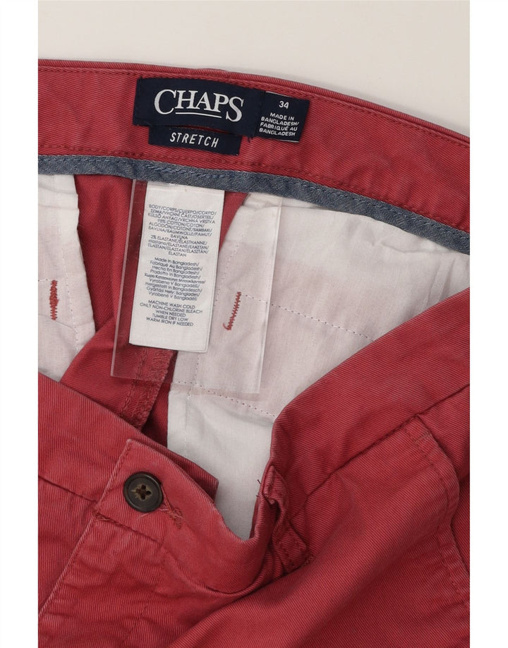 CHAPS Mens Chino Shorts W34 Large Red Cotton Vintage Chaps and Second-Hand Chaps from Messina Hembry 