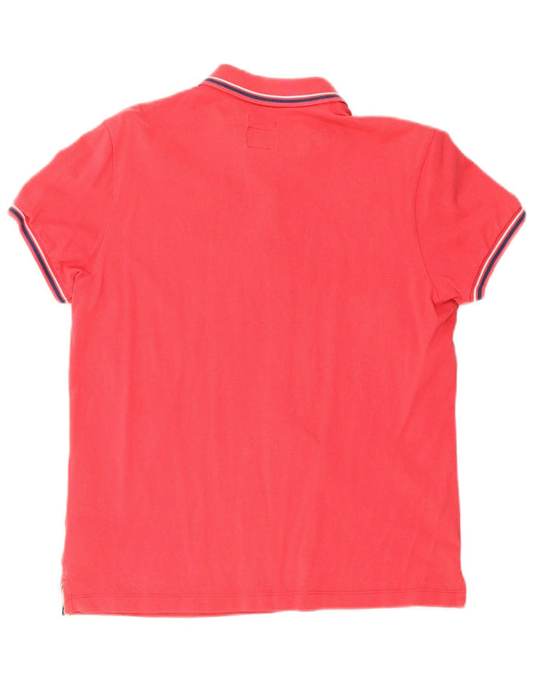 Henry Cottons Herre Slim Fit poloshirt Medium rødstribet bomuld