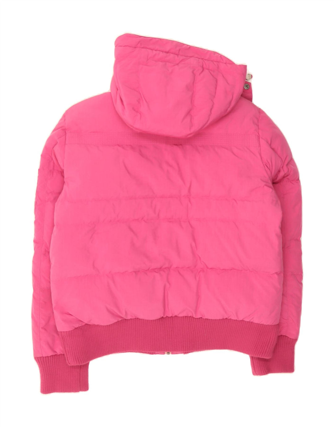 DIADORA Womens Hooded Bomber Padded Jacket UK 16 Large Pink Polyester Vintage Diadora and Second-Hand Diadora from Messina Hembry 