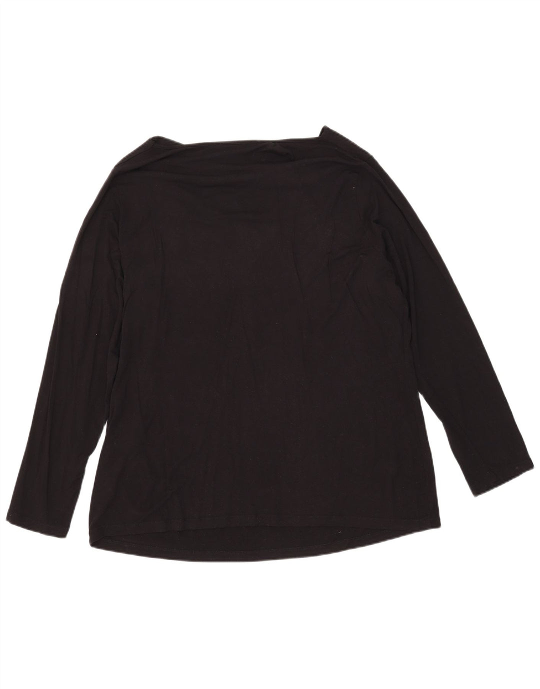 Perte by Krizia Dame Abstrakt mønster Top Langærmet UK 18 XL Sort
