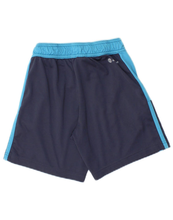 Adidas Boys Sports Shorts 9-10 år Navy Blue Colourblock Polyester