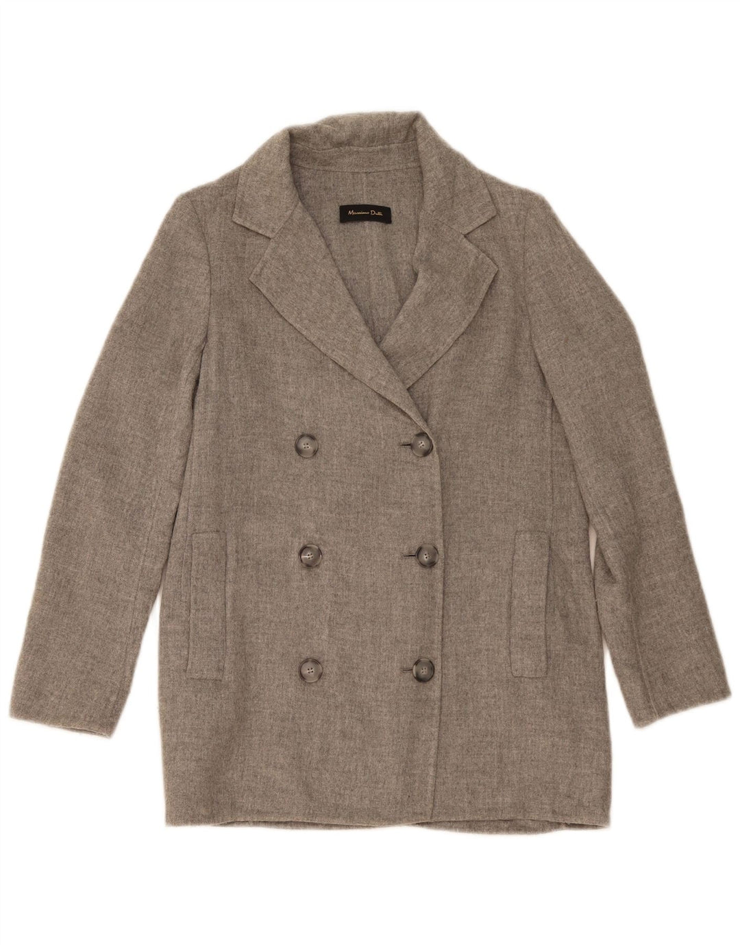 Massimo Dutti Dame Dobbeltradet Oversized Blazer Jakke EU 36 XS Grå