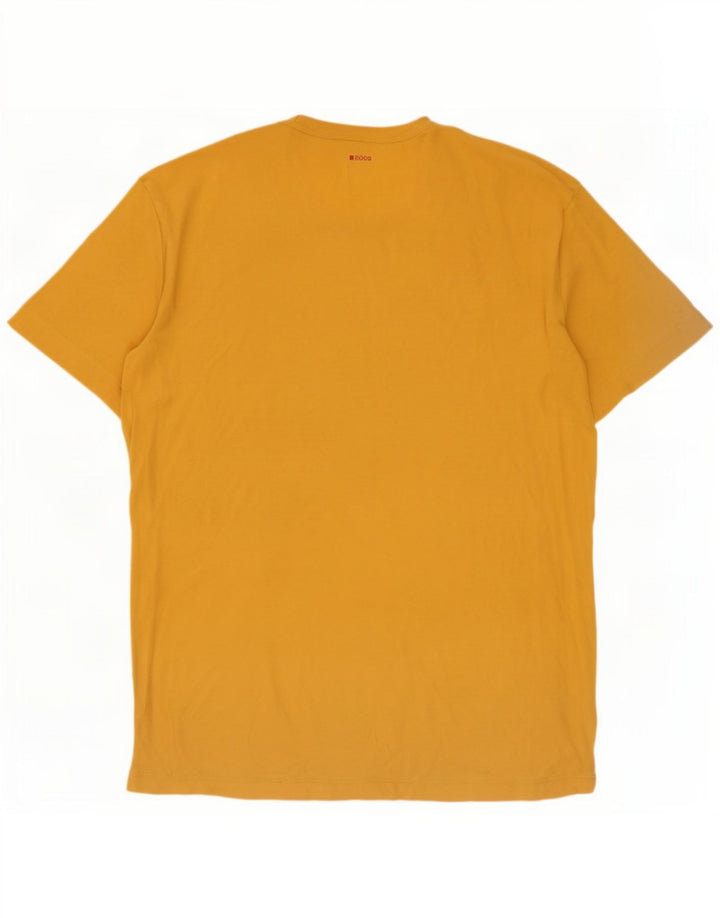 Hugo Boss Herre Grafisk T-Shirt Top XL Gul