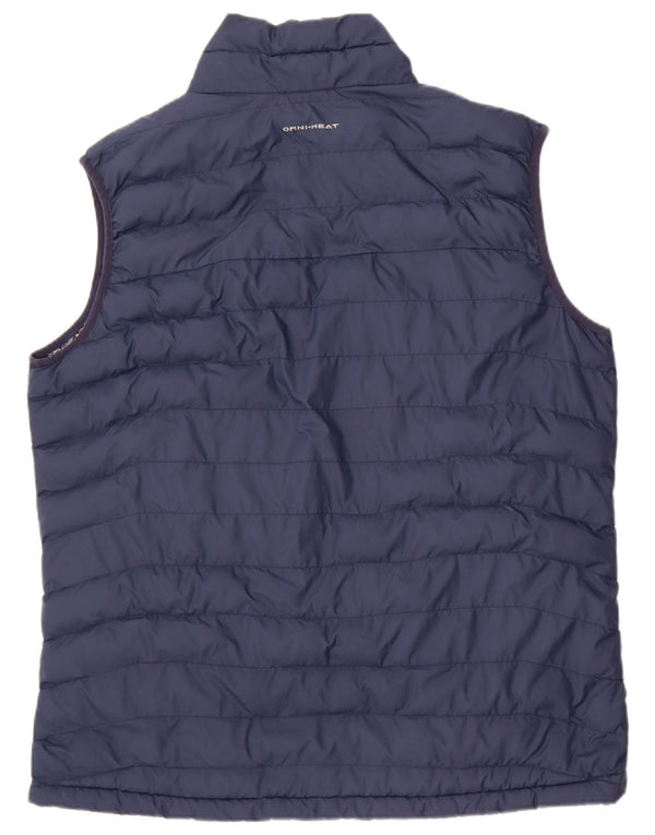 Columbia Mens Omni-Heat Polstret Gilet UK 42 XL Navy Blue Polyester