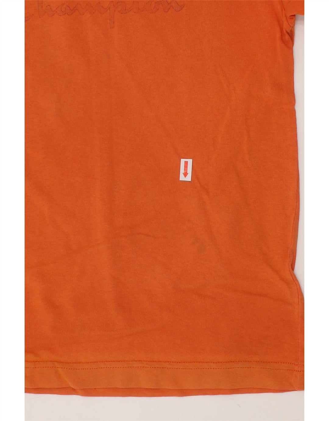 CHAMPION Boys Graphic T-Shirt Top 7-8 Years Orange Cotton Vintage Champion and Second-Hand Champion from Messina Hembry 