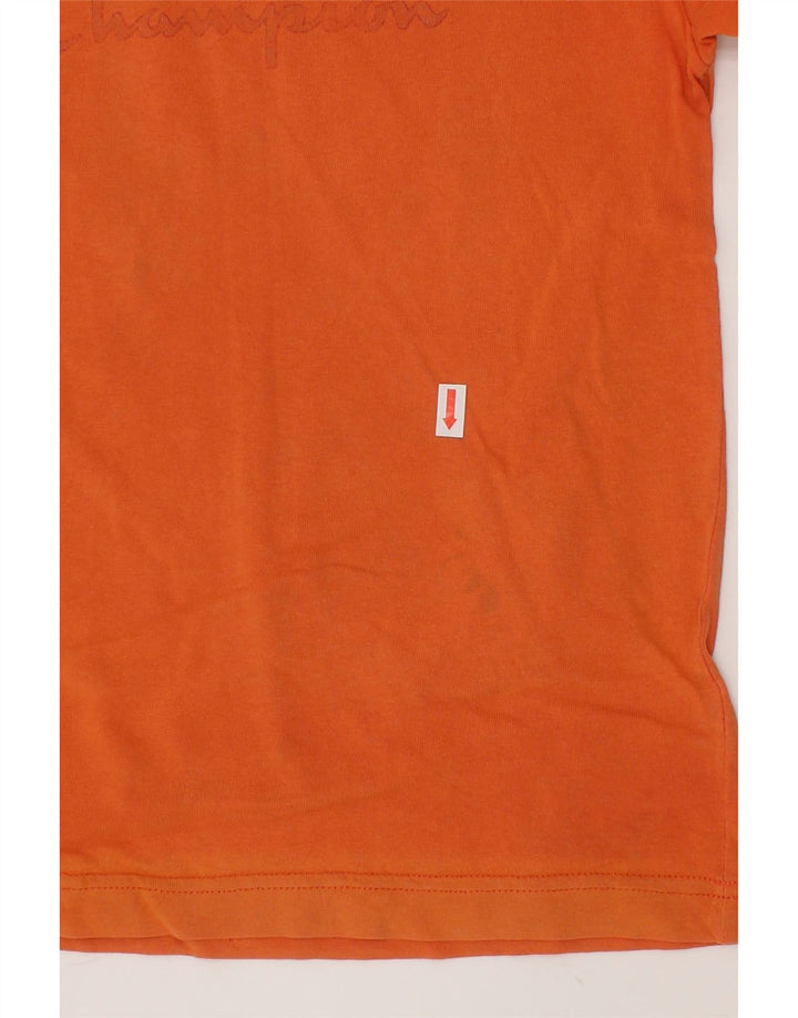 CHAMPION Boys Graphic T-Shirt Top 7-8 Years Orange Cotton Vintage Champion and Second-Hand Champion from Messina Hembry 