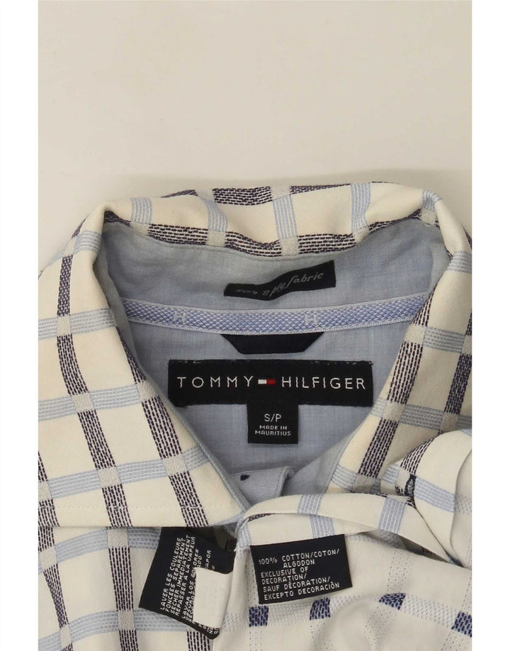 Tommy Hilfiger Herreskjorte Lille hvid ternet bomuld
