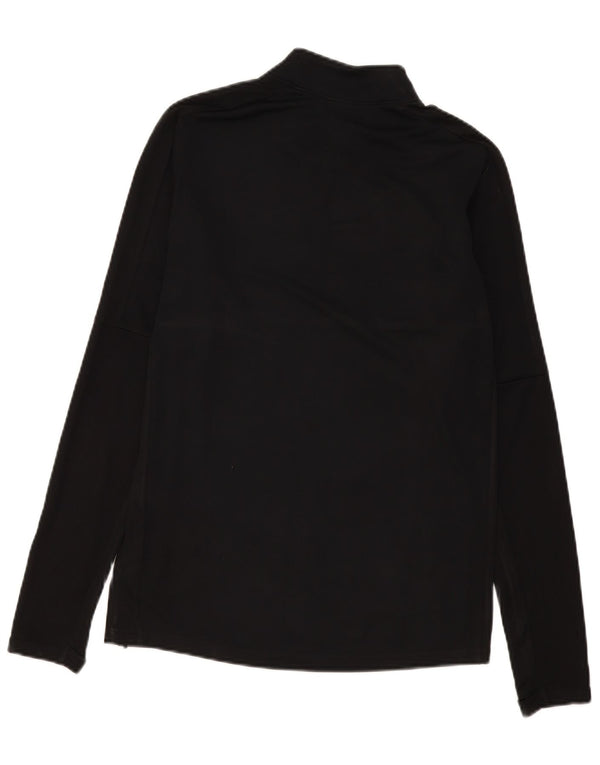 Nike Herre Dri Fit Pullover med lynlås-hals Træningsdragt Top Lille sort polyester