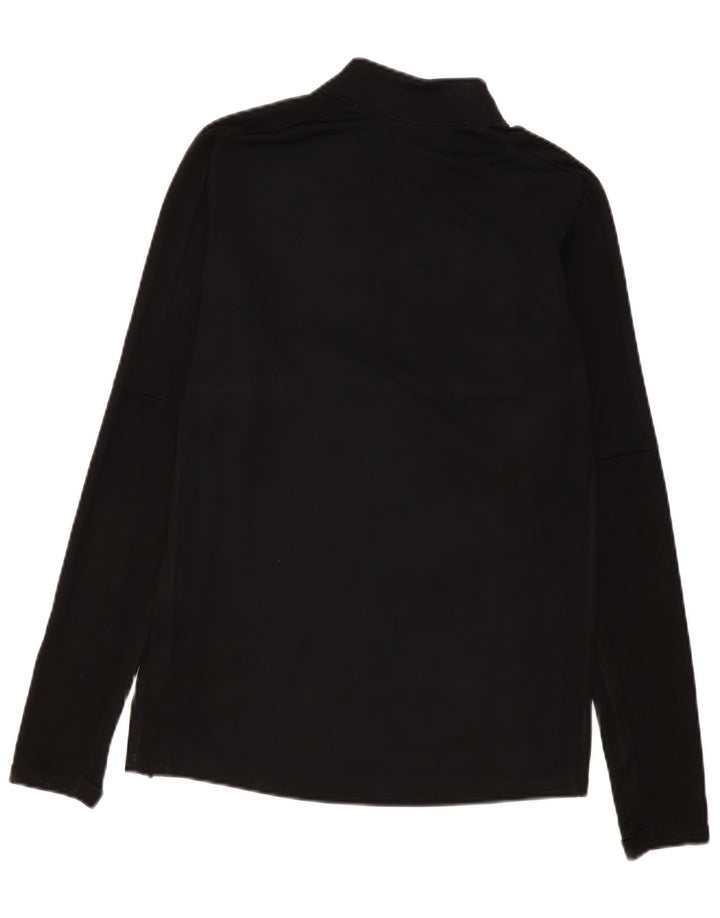 Nike Herre Dri Fit Pullover med lynlås-hals Træningsdragt Top Lille sort polyester