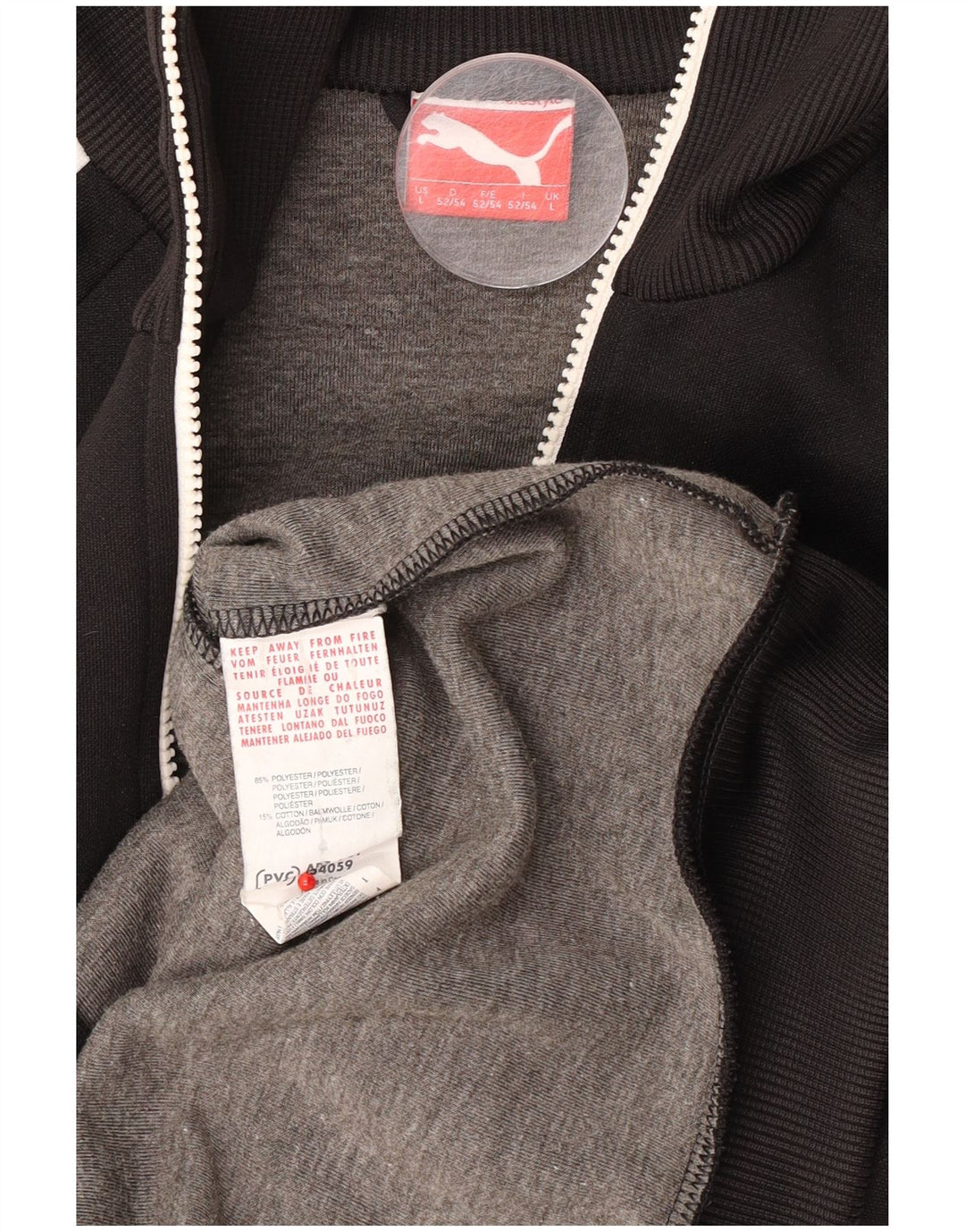 Puma Herre grafisk træningsdragt Topjakke Stor Sort Colourblock Polyester