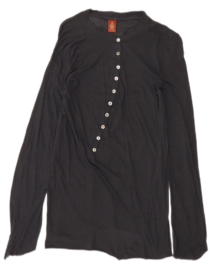 Dondup Dame Top Langærmet UK 10 Small Navy Blue