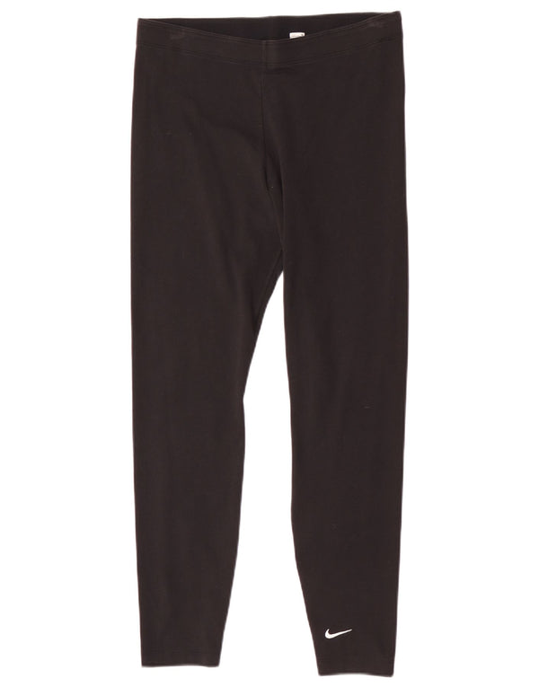 Nike Dame Leggings UK 14 Large Black Bomuld