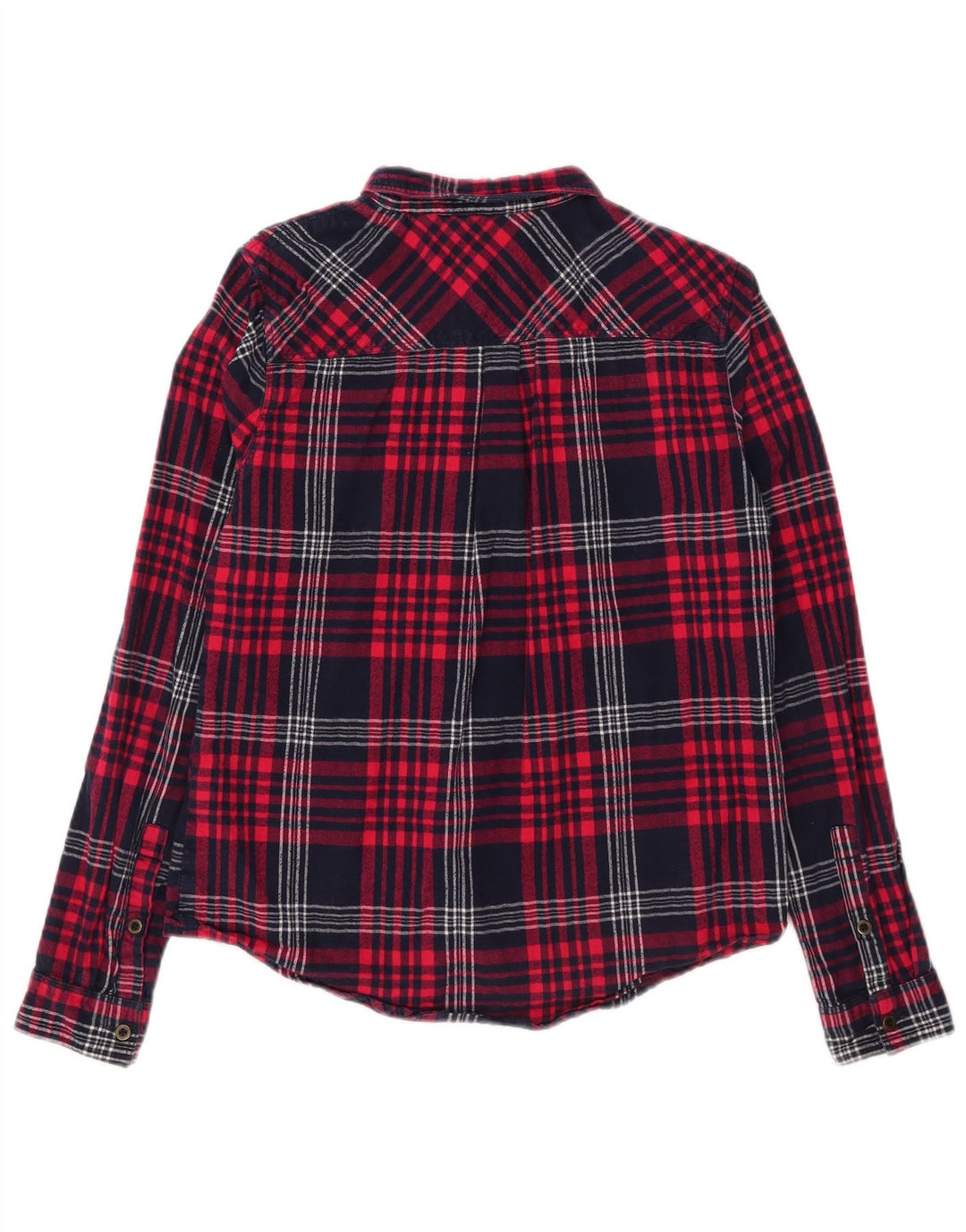 Superdry Flannelskjorte til kvinder UK 14 Medium rød ternet bomuld