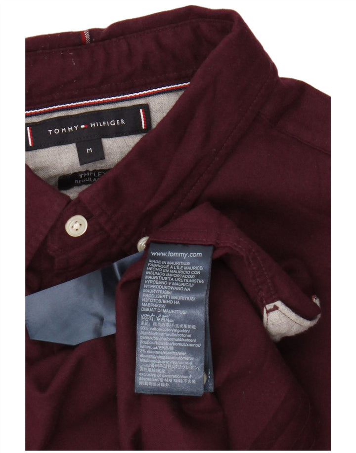 Tommy Hilfiger Herre Regular Fit skjorte Medium Bourgogne bomuld