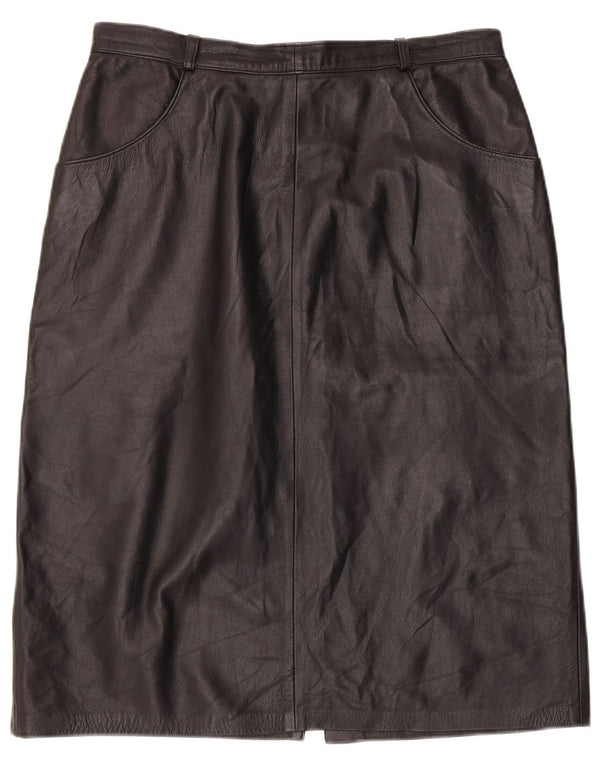 Vintage lædernederdel til kvinder W32 Large Black