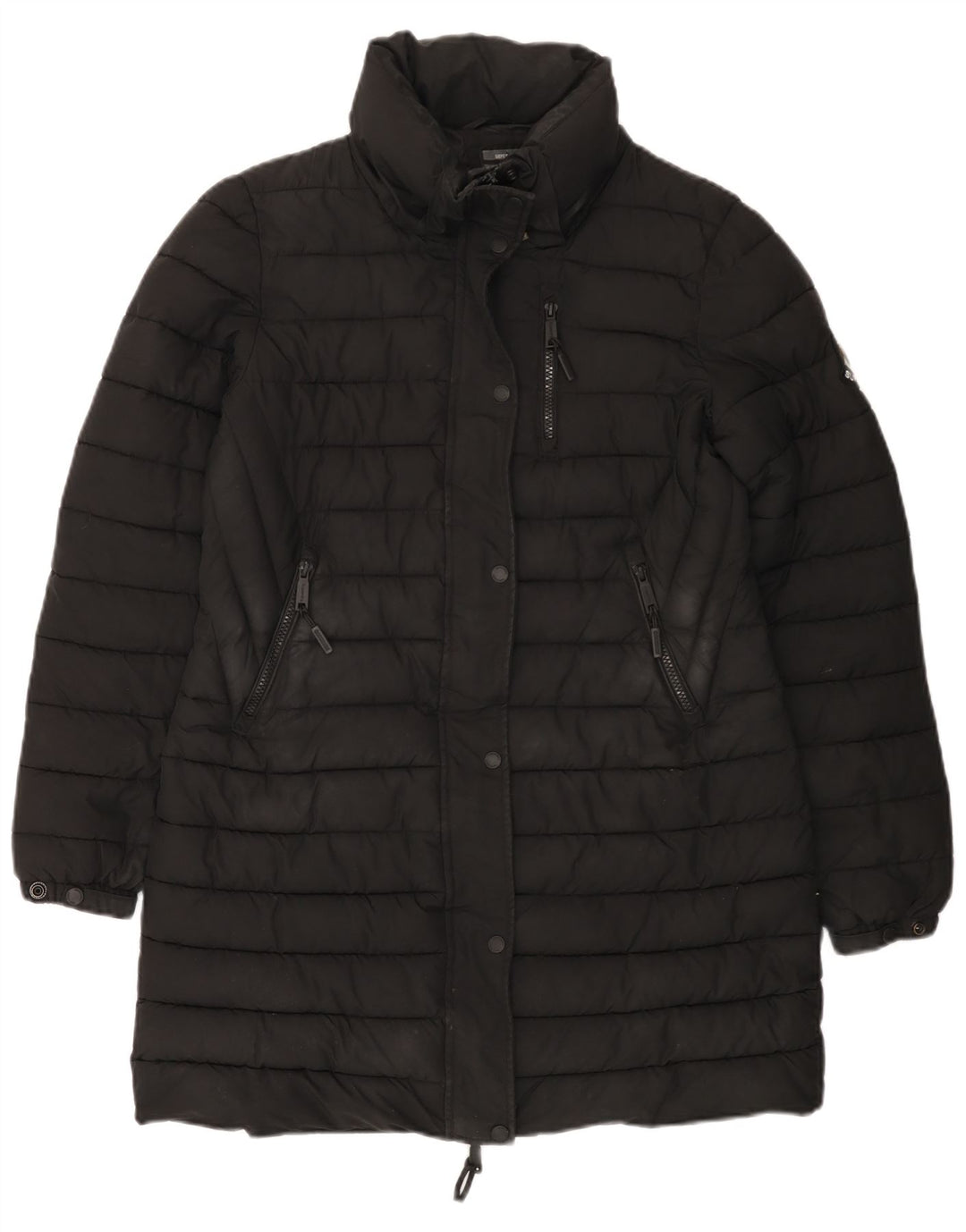 SUPERDRY Polstret Frakke til kvinder UK 12 Medium Sort Polyester
