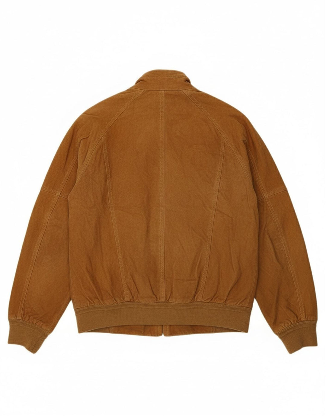 VINTAGE Mens Suede Bomber Jacket UK 36 Small Brown