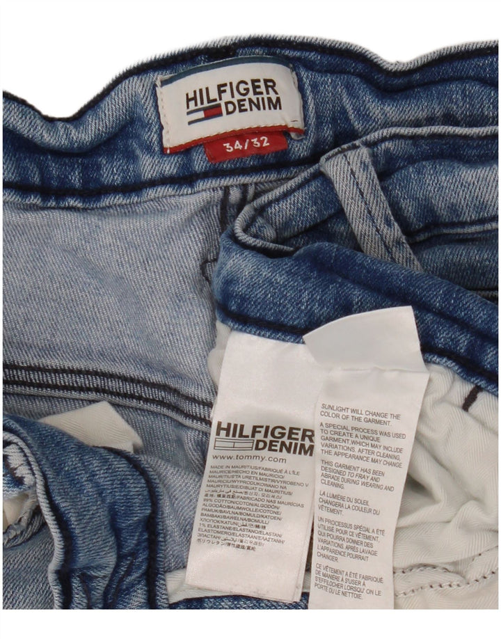 Tommy Hilfiger Herre Slim Jeans W34 L32 Blå Bomuld