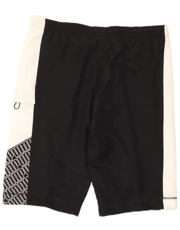 Puma Herre grafiske sportsshorts Medium Sort Colourblock