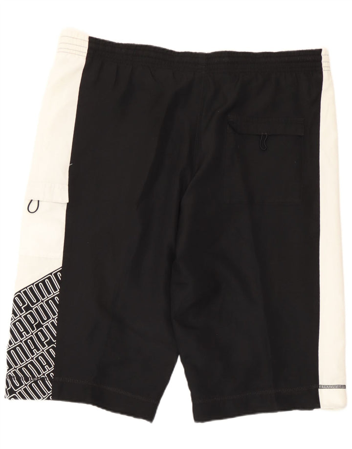 Puma Herre grafiske sportsshorts Medium Sort Colourblock