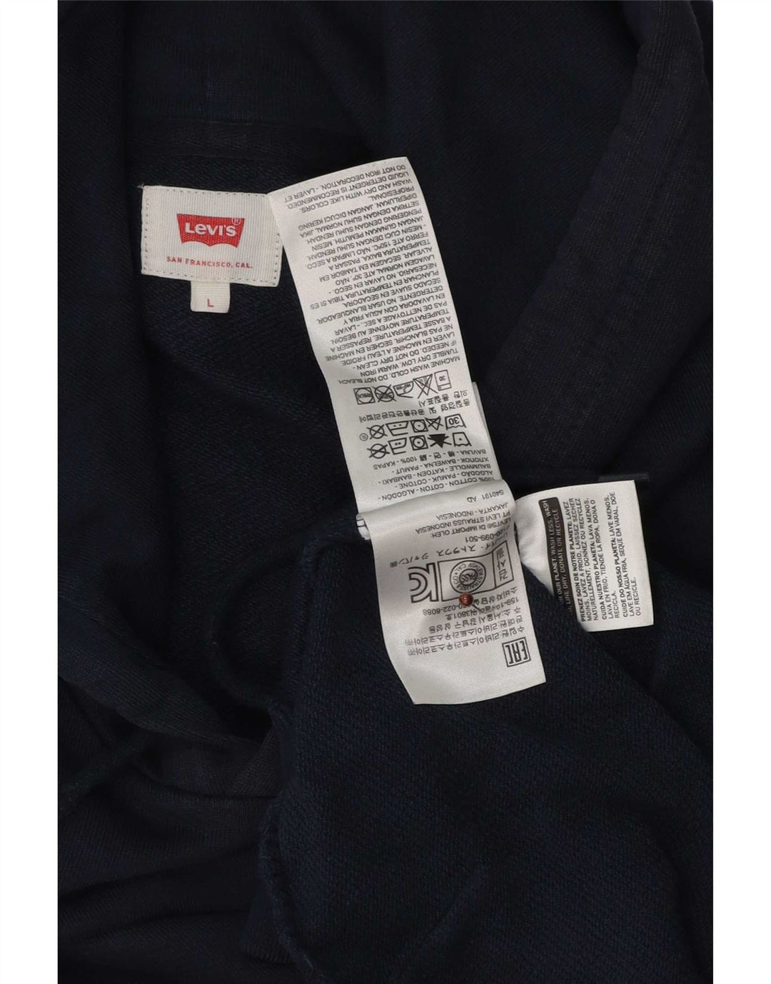 Levi's Grafisk hættetrøje til mænd Stor marineblå bomuld