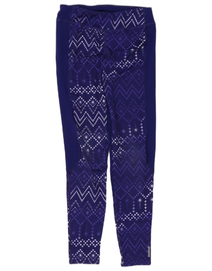 REEBOK Pige Leggings 12-13 år Stor Lilla Geometrisk Polyester