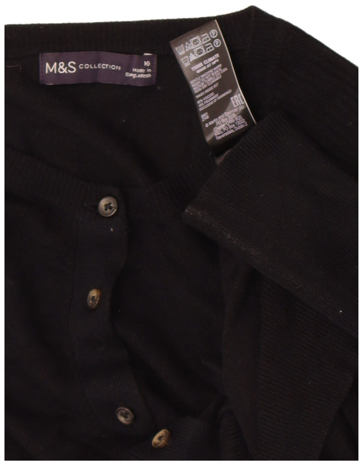 Marks & Spencer Dame Oversized Cardigan Sweater UK 10 Small Black