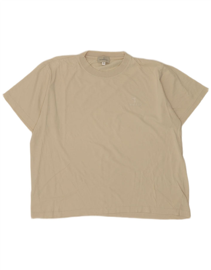 Trussardi Herre T-Shirt Top Lille Beige Bomuld