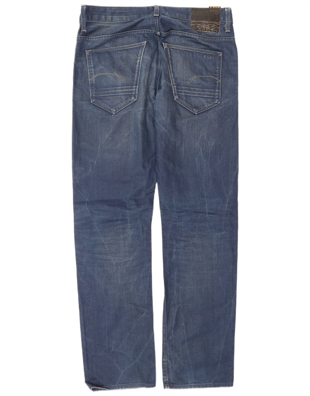 G-STAR Straight Jeans til mænd W33 L34 Blå Bomuld