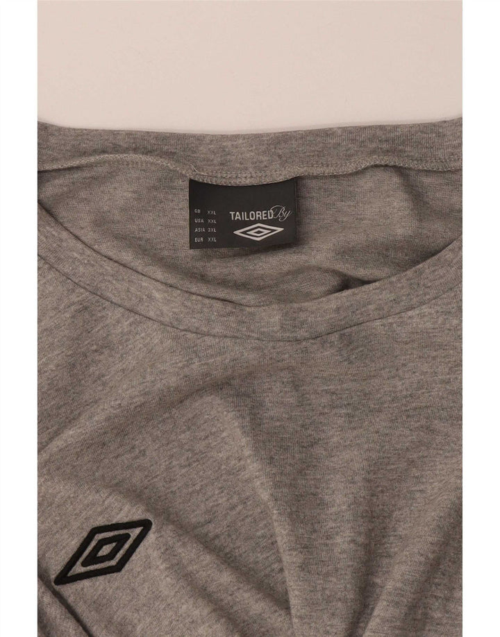 Umbro Herre T-Shirt Top 2XL Grå