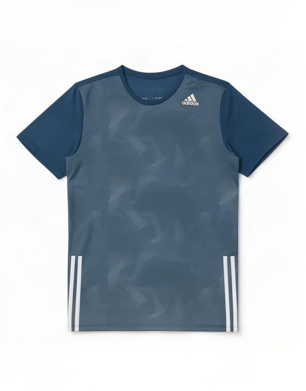 Adidas Herre Adizero T-Shirt Top Small Blue Tie Dye Polyester