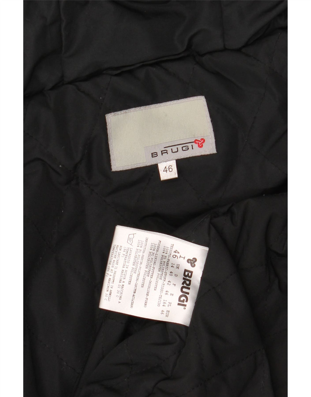 BRUGI Polstret hættejakke til kvinder UK 14 Stor sort polyester