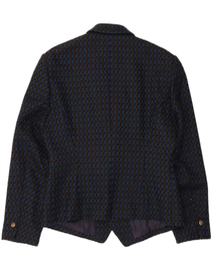 Vintage Dame UK 12 Medium Sort Stribet