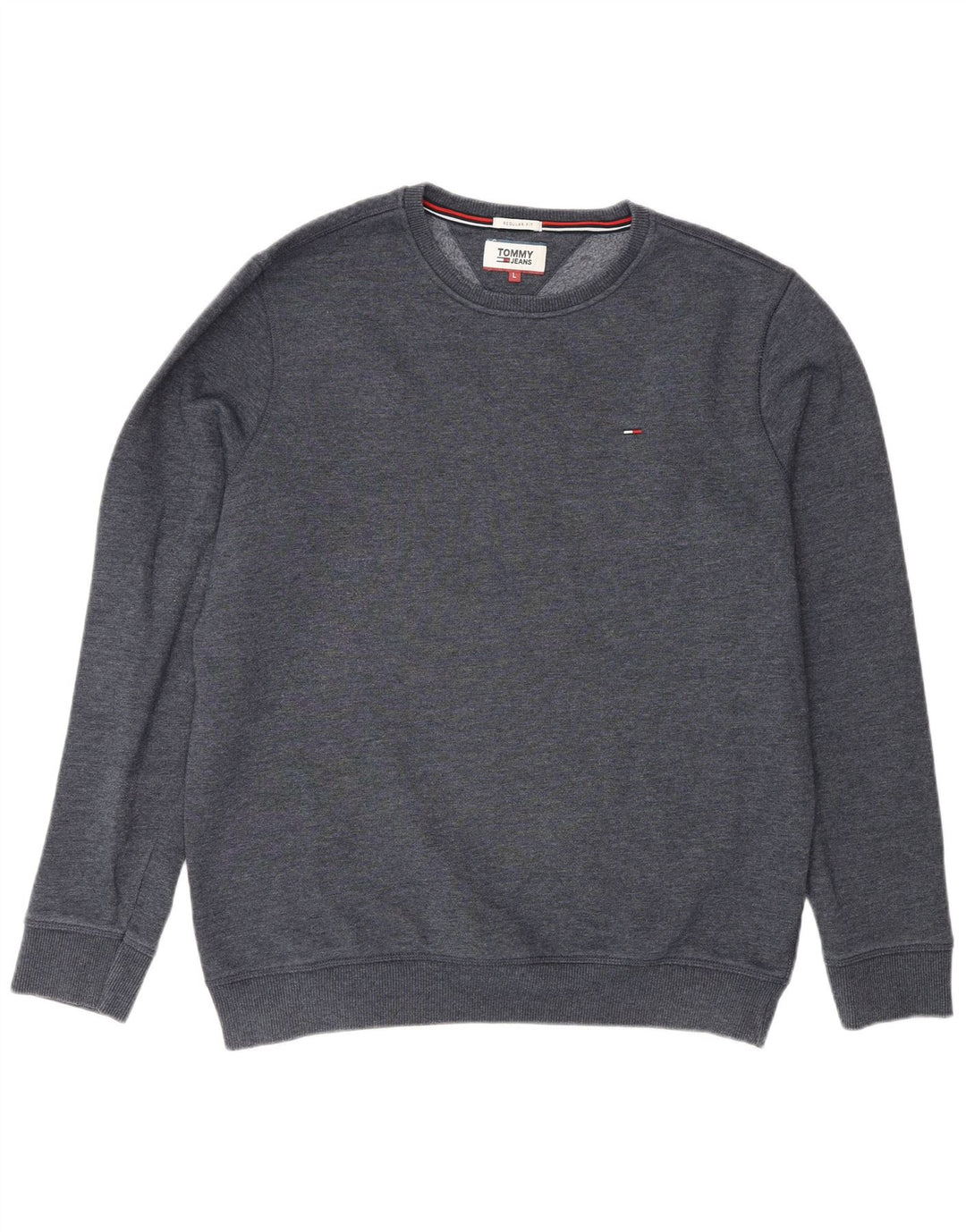 Tommy Hilfiger Herre Regular Fit Sweatshirt Jumper Stor marineblå bomuld
